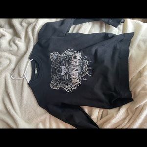 Black and Silver Kenzo Paris Sweatshirt